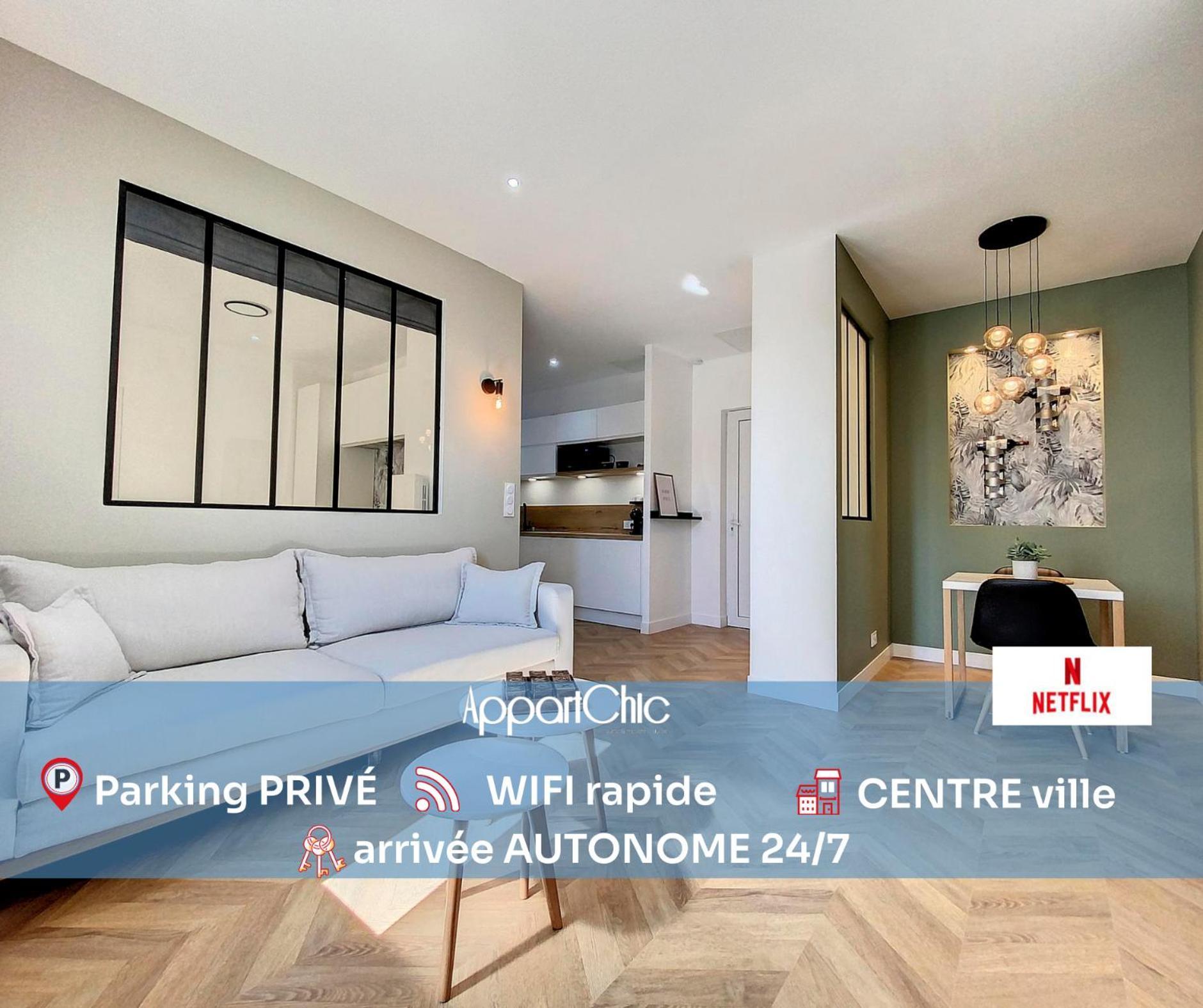 Appartchic - Appartement Standing - Plein Centre & Parking Prive Créon Exterior foto